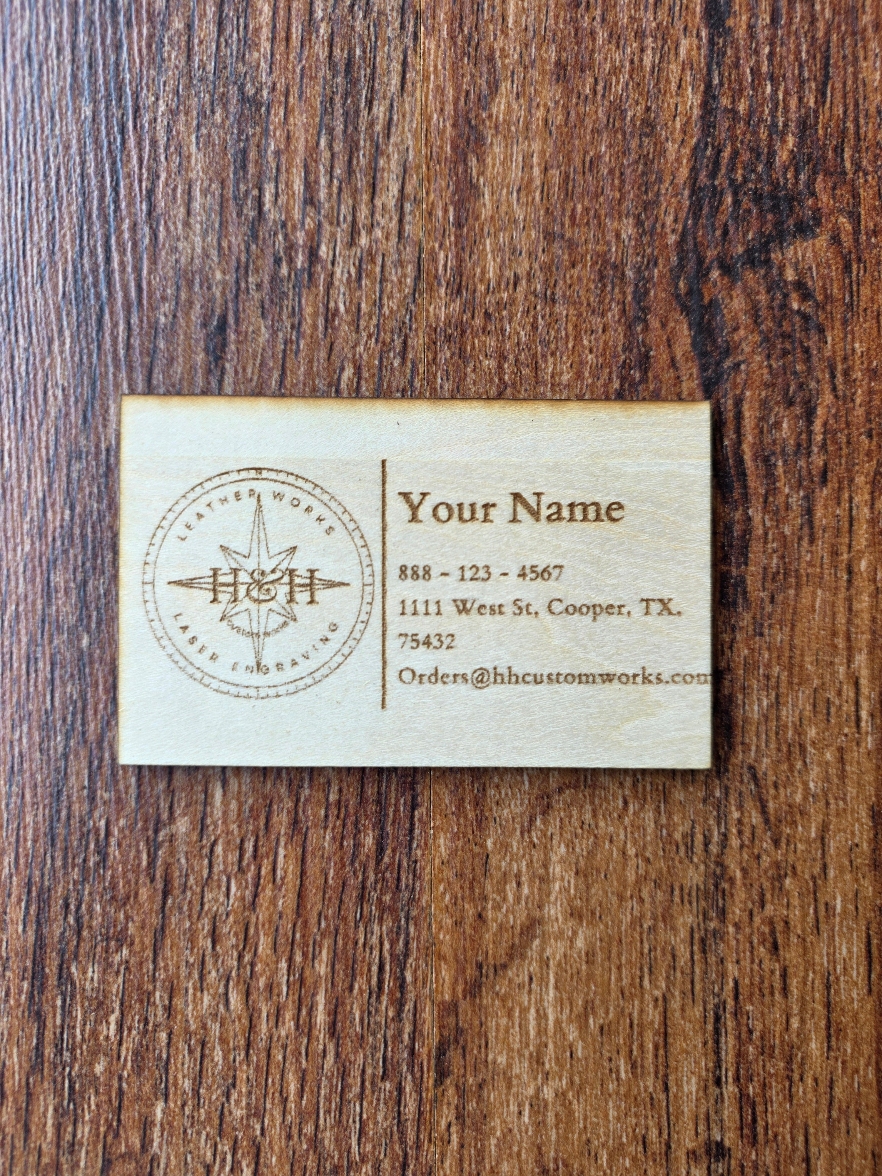 Business Cards, Wood 10 pack