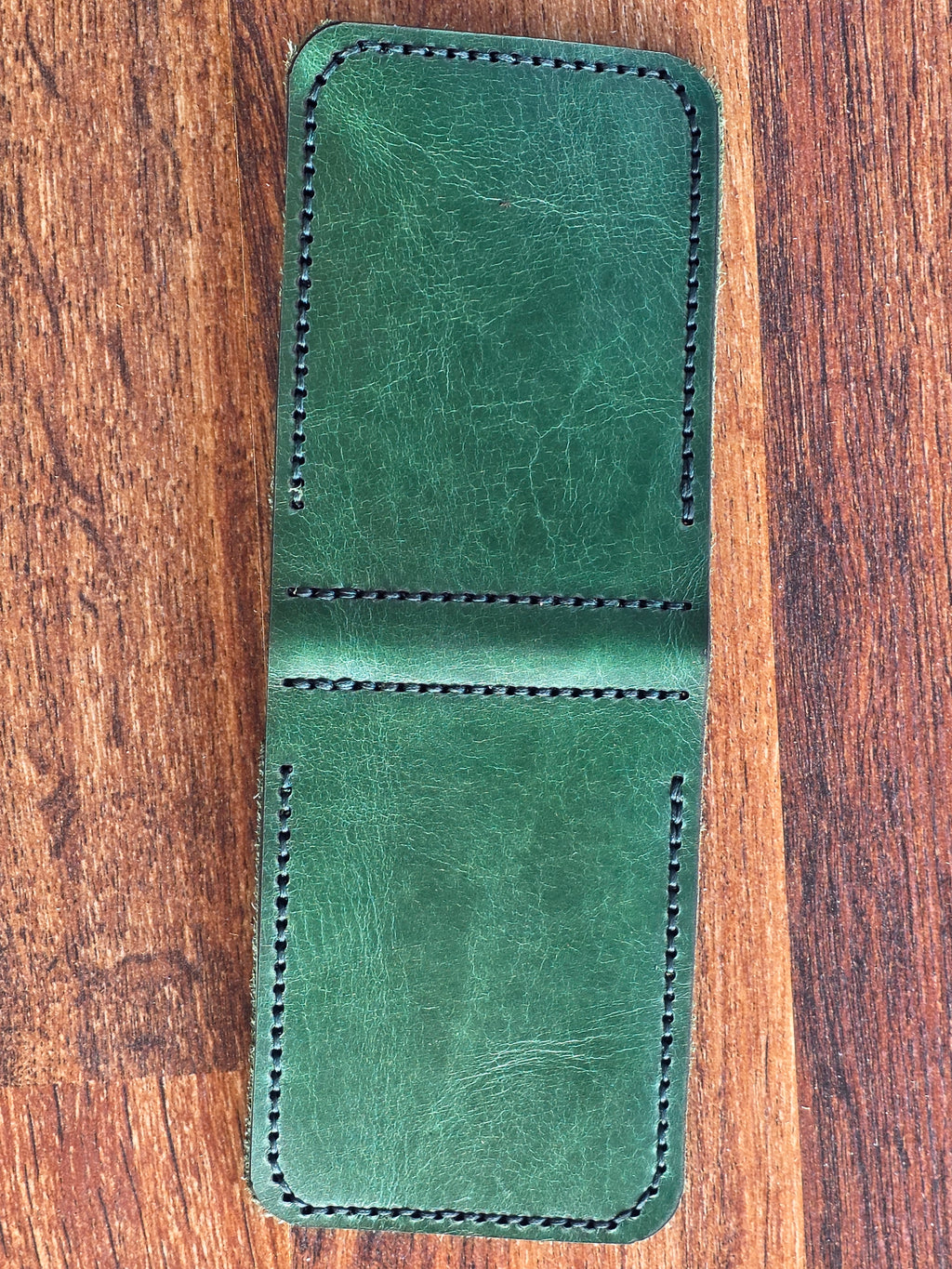 Leather Wallet with spring money clip