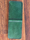 Leather Wallet with spring money clip